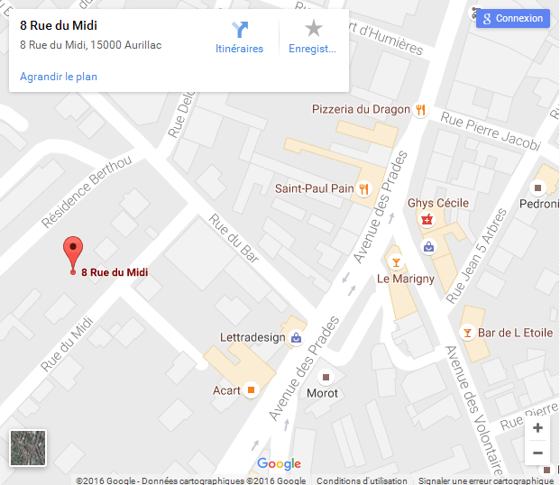 agrandir le plan via google maps
